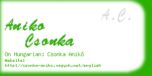 aniko csonka business card